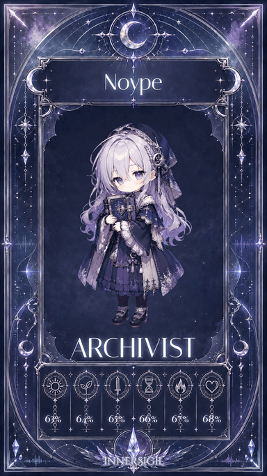 The Moonveil Archivist tarot card